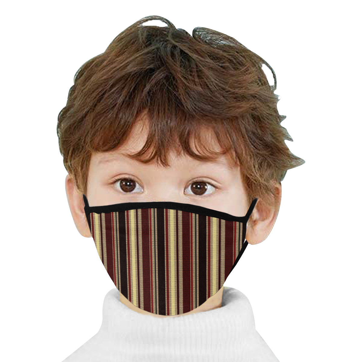 Dark textured stripes Mouth Mask
