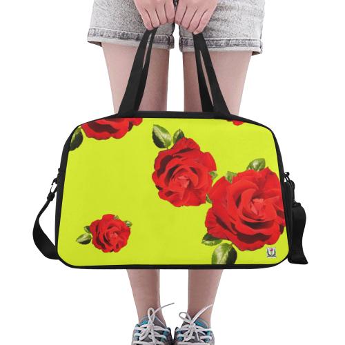 Fairlings Delight's Floral Luxury Collection- Red Rose Fitness Handbag 53086a16 Fitness Handbag (Model 1671)