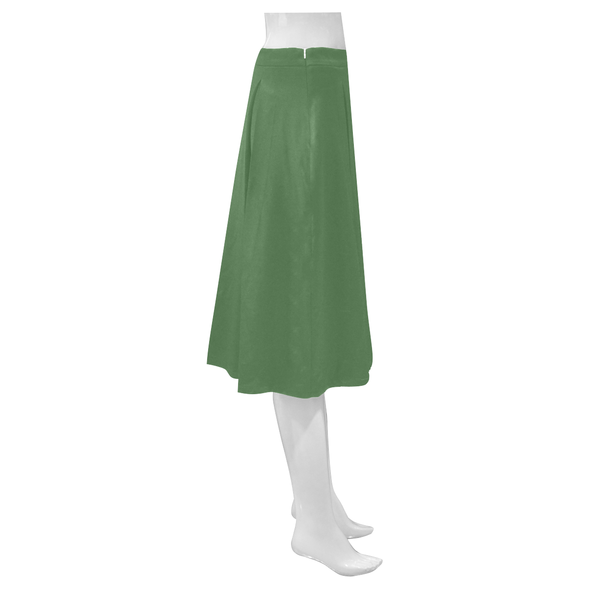 color artichoke green Mnemosyne Women's Crepe Skirt (Model D16)