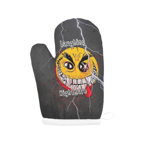 Laughing nightmare by Nico Bielow Oven Mitt (Two Pieces)