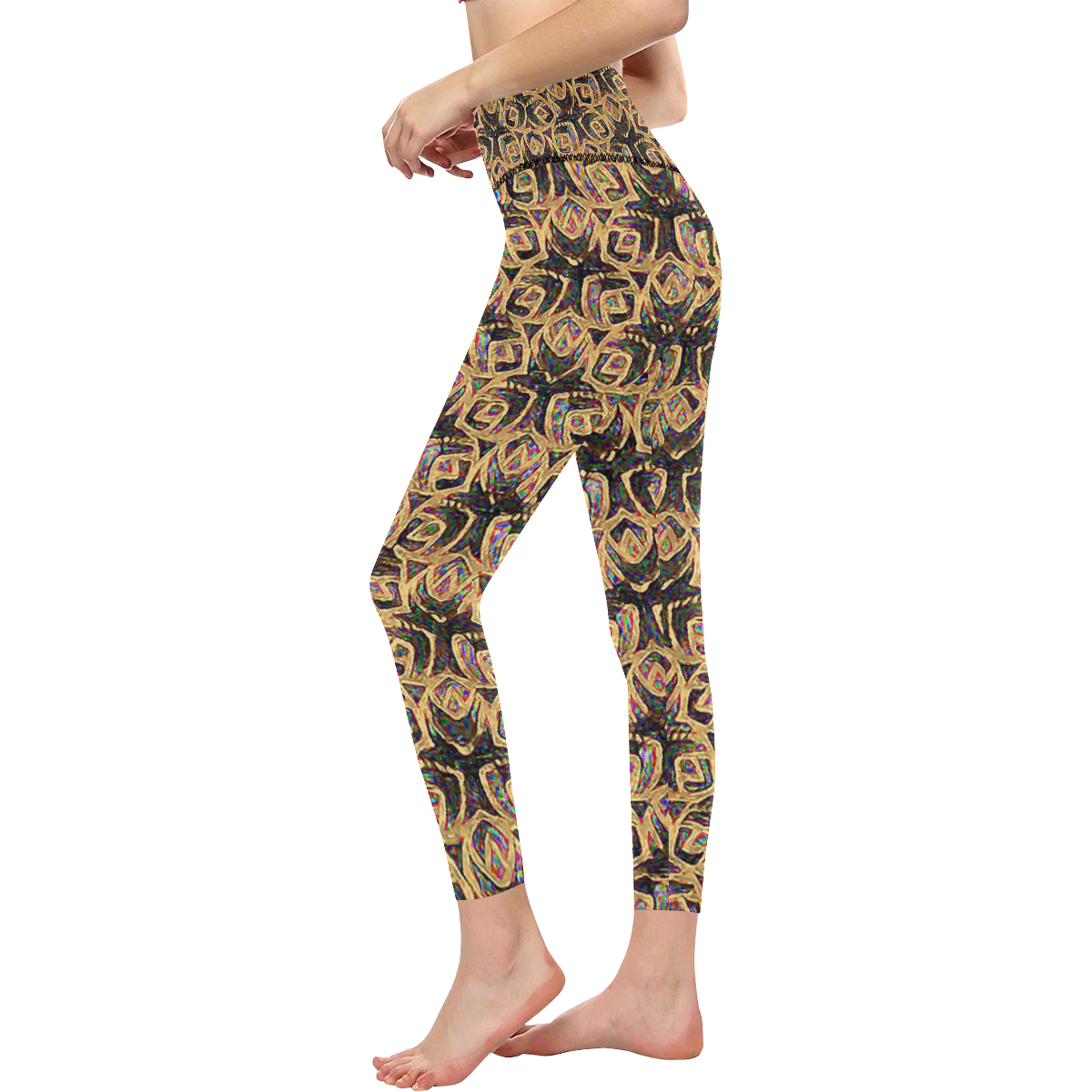 Rosebud Women's All Over Print High-Waisted Leggings (Model L36)