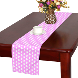 Pretty Pink Hearts Table Runner 16x72 inch