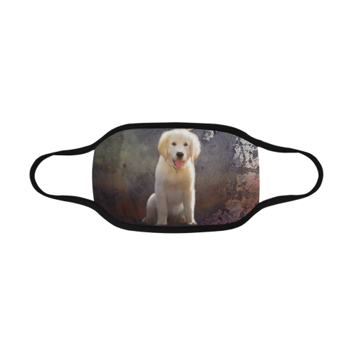 A cute painting golden retriever puppy Mouth Mask
