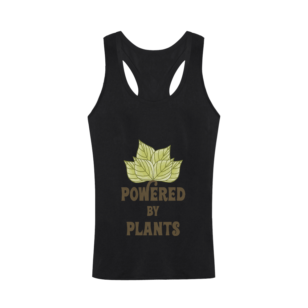 Powered by Plants (vegan) Plus-size Men's I-shaped Tank Top (Model T32)