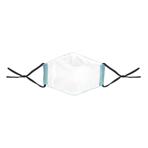 teal design 3D Mouth Mask with Drawstring (Pack of 5) (Model M04)