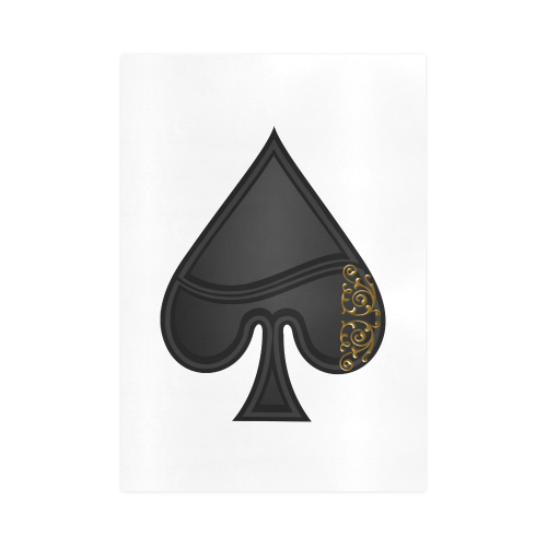 Spade  Symbol Las Vegas Playing Card Shape Art Print 16‘’x23‘’