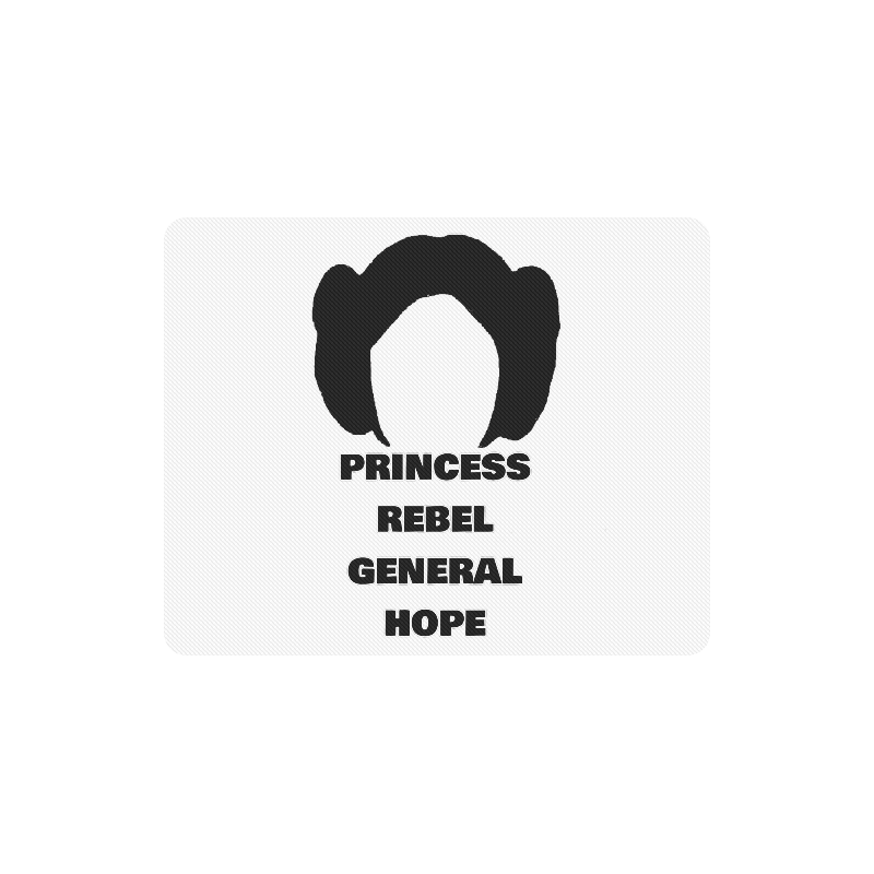 Leia - Rebel, Princess, General & Hope Rectangle Mousepad