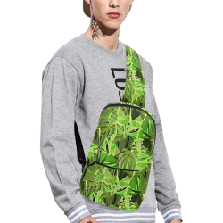 Tropical Jungle Leaves Camouflage Chest Bag (Model 1678)