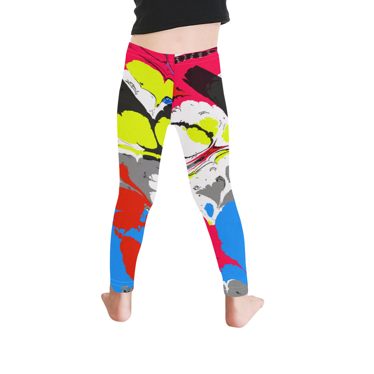 Colorful distorted shapes2 Kid's Ankle Length Leggings (Model L06)
