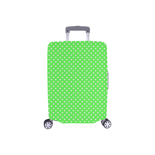 Eucalyptus green polka dots Luggage Cover/Small 18"-21"