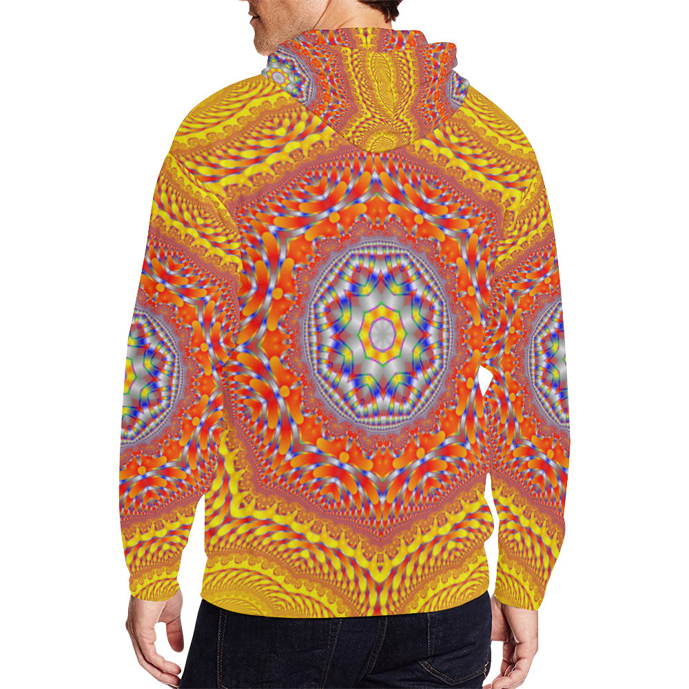 Face to Face All Over Print Full Zip Hoodie for Men (Model H14)