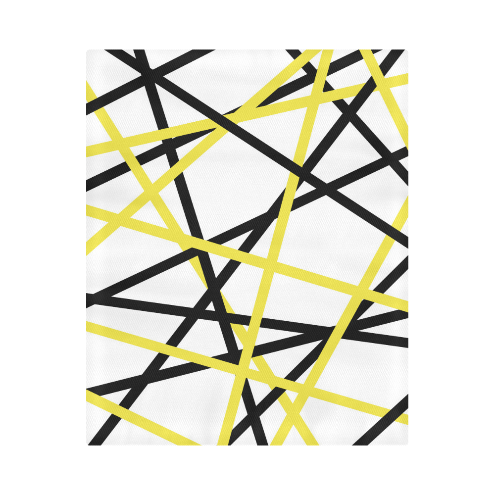 Black and yellow stripes Duvet Cover 86"x70" ( All-over-print)