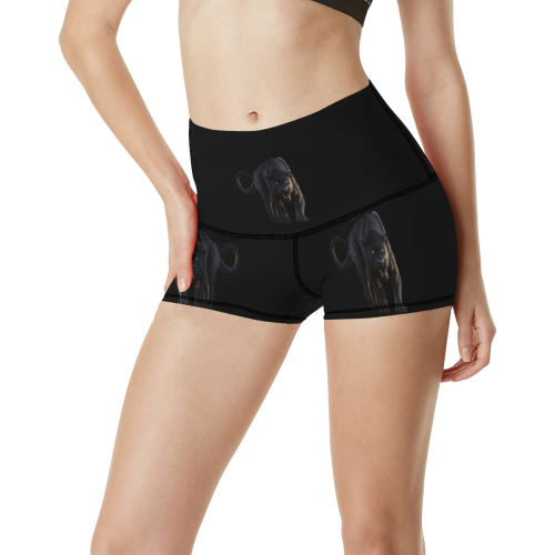 Black Panther Women's All Over Print Yoga Shorts (Model L17)
