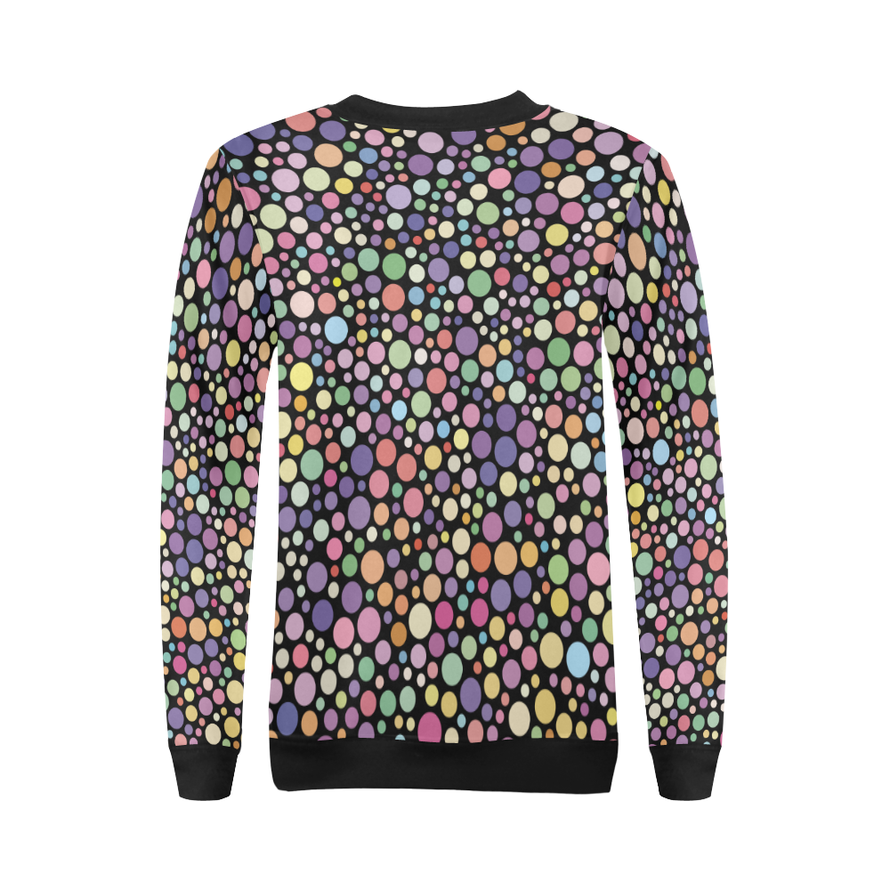 Colorful dot pattern All Over Print Crewneck Sweatshirt for Women (Model H18)