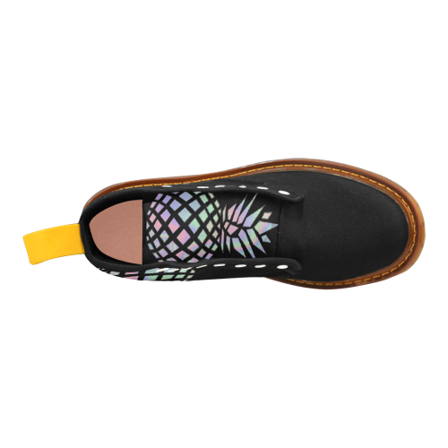 Black Hologram Pineapple Martin Boots For Women Model 1203H