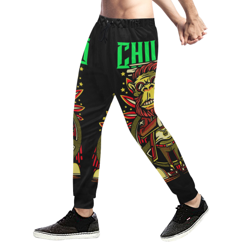 pantalon de deporte de hombre chillin Men's All Over Print Sweatpants (Model L11)