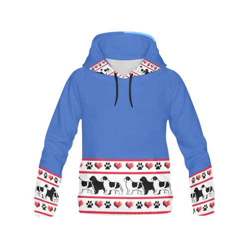 blue newfs for hoodie All Over Print Hoodie for Women (USA Size) (Model H13)