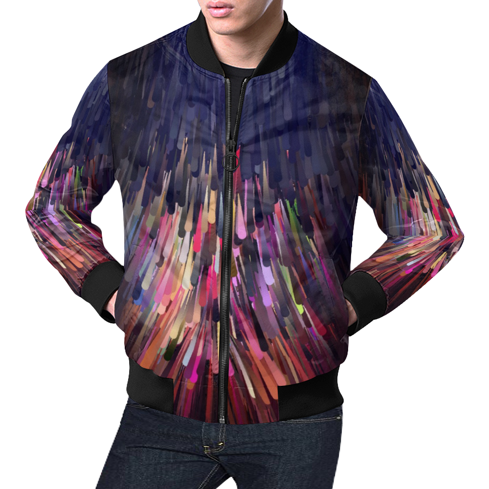 Vienna / Wien Popart by Nico Bielow All Over Print Bomber Jacket for Men/Large Size (Model H19)