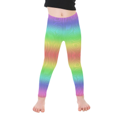Groovy Pastel Rainbows Kid's Ankle Length Leggings (Model L06)