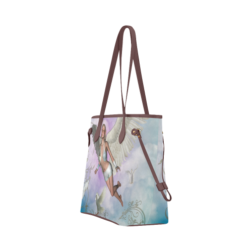 Fairy in the sky Clover Canvas Tote Bag (Model 1661)