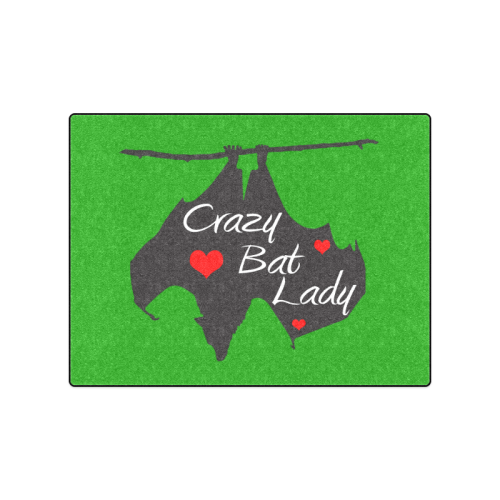 A Crazy Bat lady throw green Blanket 50"x60"