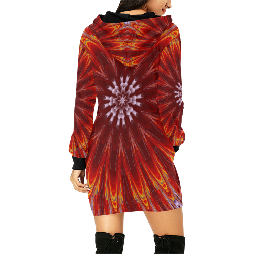 Fiery Lyapunov All Over Print Hoodie Mini Dress (Model H27)