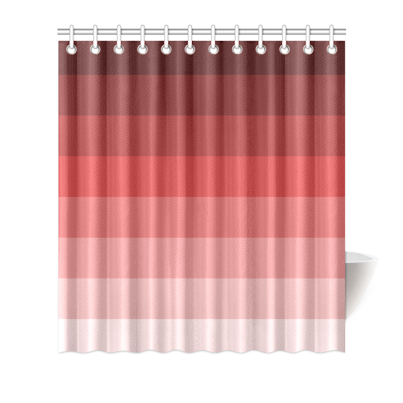 Copper multicolored stripes Shower Curtain 66"x72"