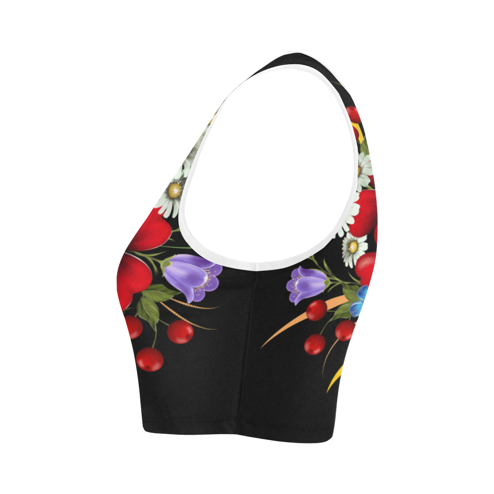 Bouquet Of Flowers Women's Crop Top (Model T42)