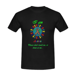 i am autistic Men's T-Shirt in USA Size/Large (Front Printing Only)