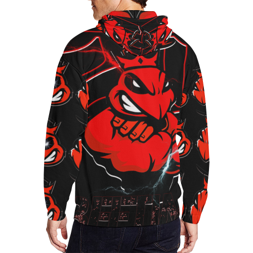 bee-time20 hoodie All Over Print Full Zip Hoodie for Men/Large Size (Model H14)