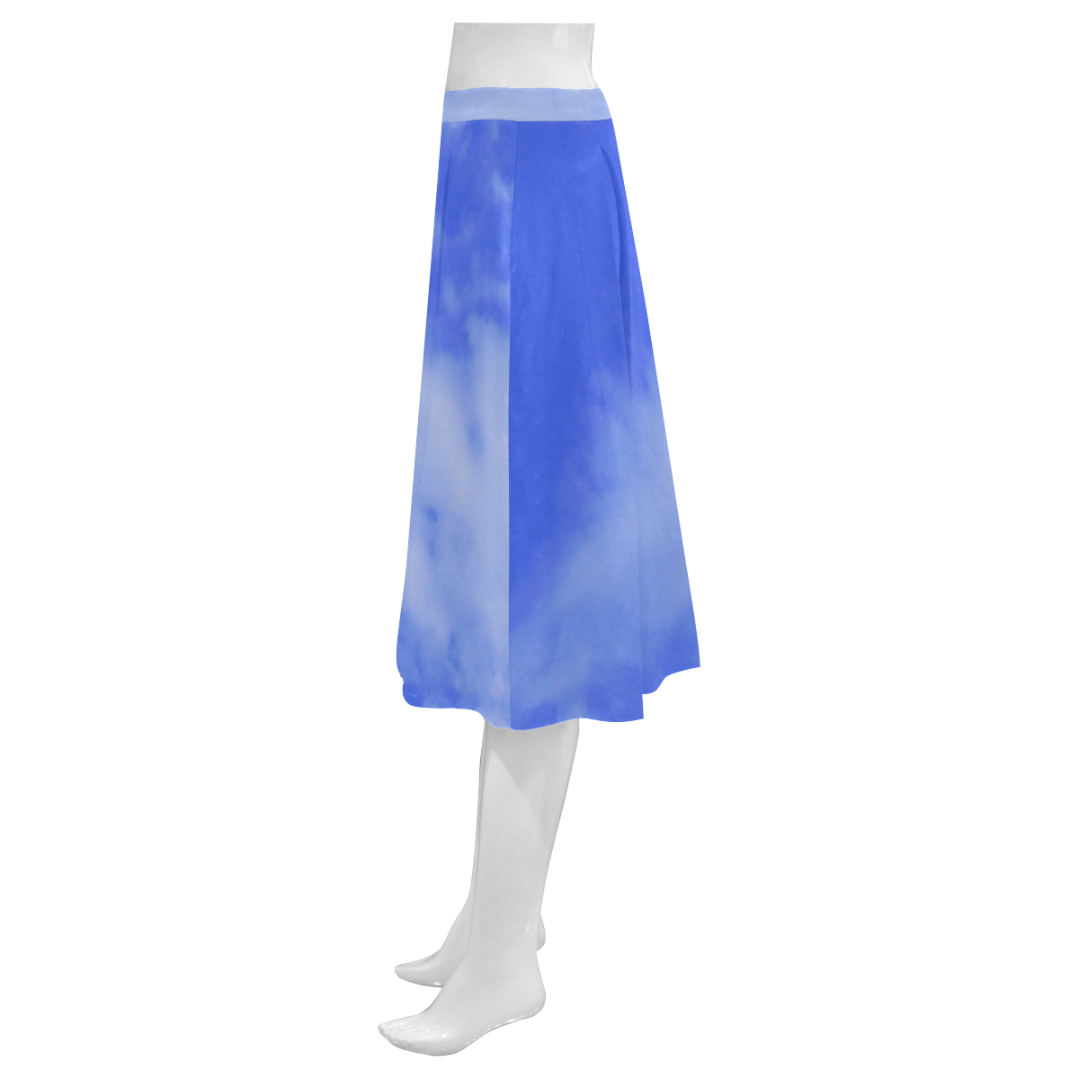 Blue Clouds Mnemosyne Women's Crepe Skirt (Model D16)