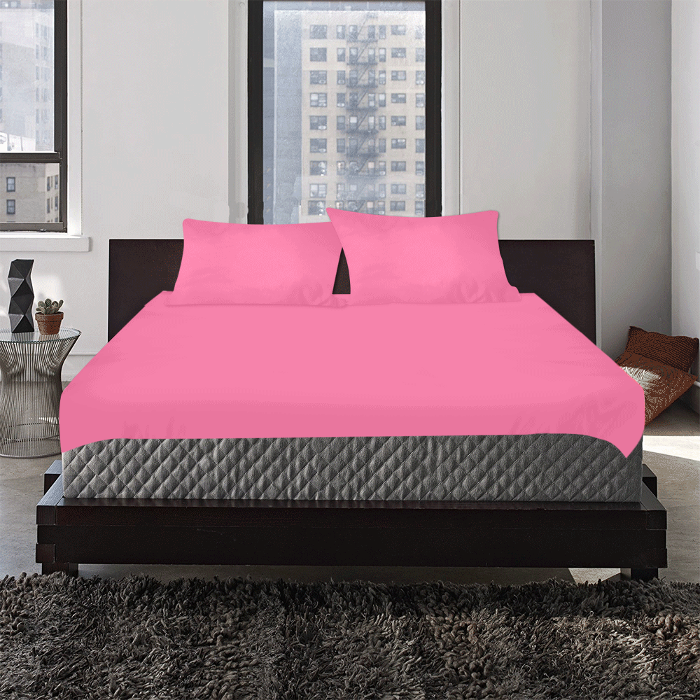 color French pink 3-Piece Bedding Set