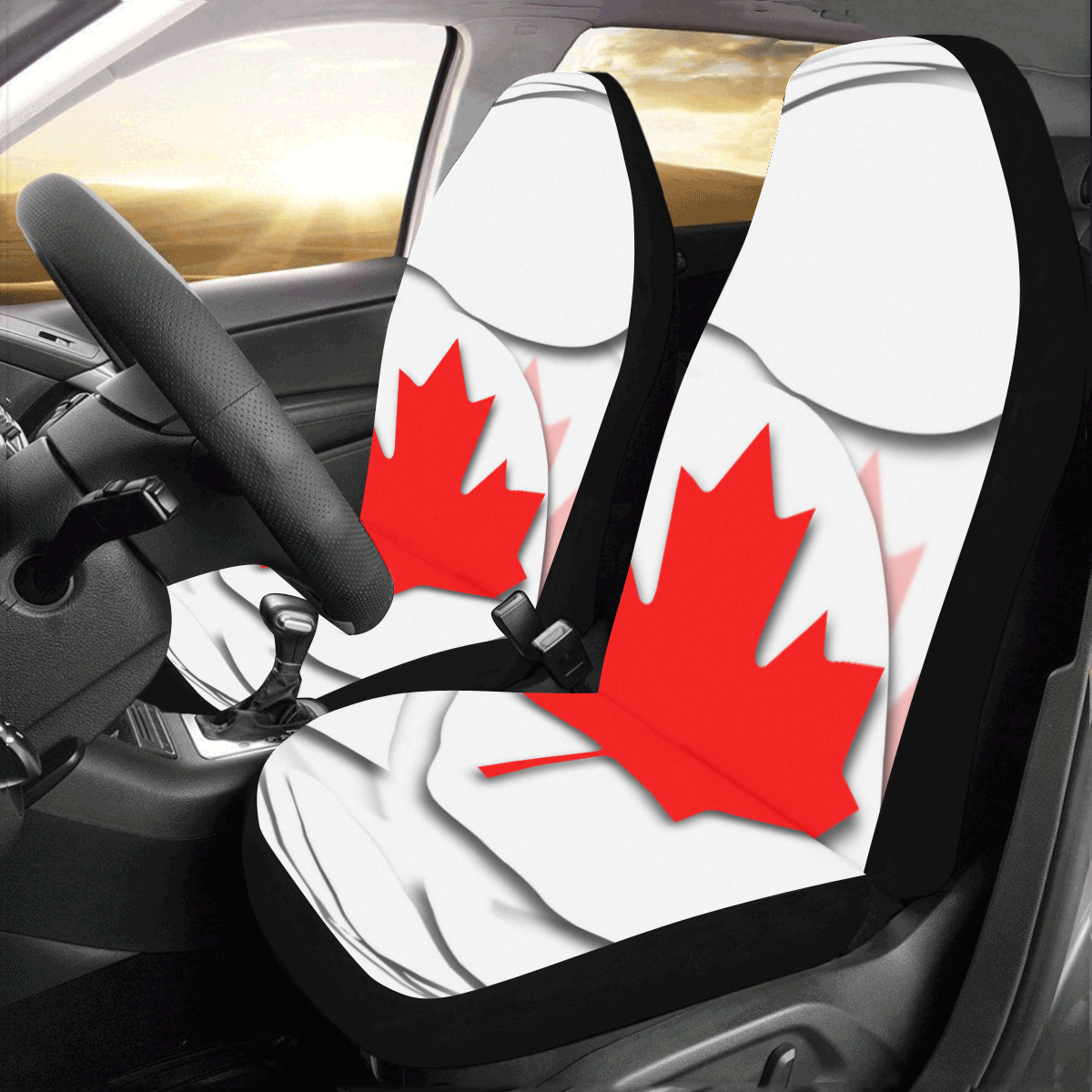 Flag of Canada Car Seat Covers (Set of 2)