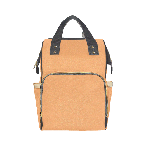 color sandy brown Multi-Function Diaper Backpack/Diaper Bag (Model 1688)