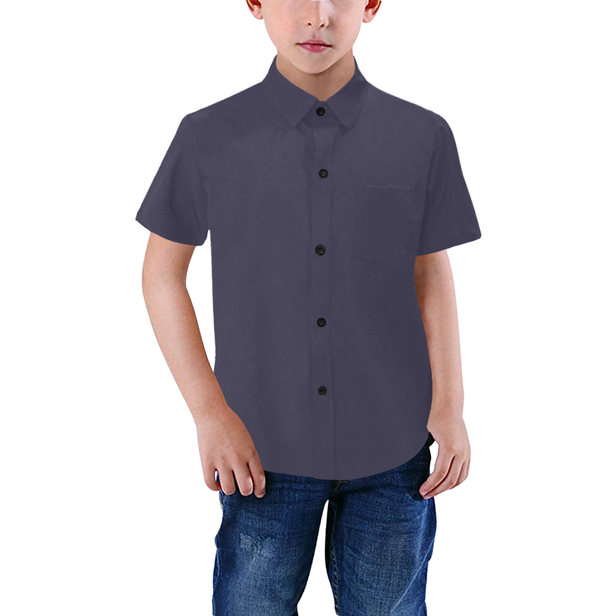 Color Solid Eclipse Boys' All Over Print Short Sleeve Shirt (Model T59)