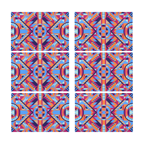 Modern Geometric Pattern Placemat 12’’ x 18’’ (Set of 6)