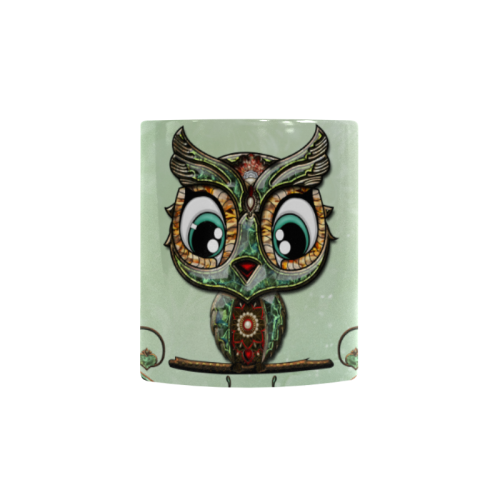 Cute little owl, diamonds Custom Morphing Mug (11oz)