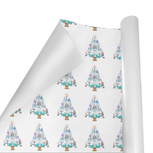 Oh Chemist Tree, Oh Chemistry, Science Christmas Gift Wrapping Paper 58"x 23" (2 Rolls)