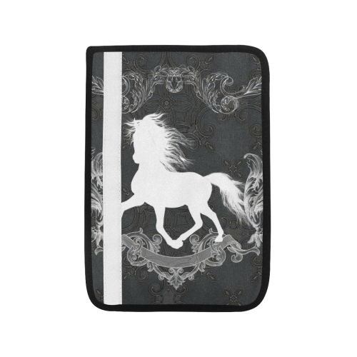 Horse, black and white Car Seat Belt Cover 7''x10''