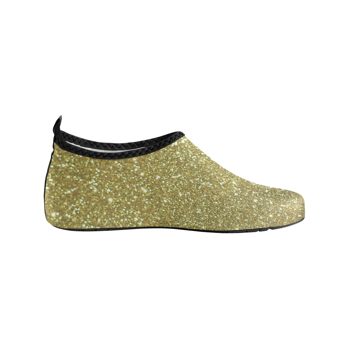 "gold glitter" Women's Slip-On Water Shoes (Model 056)