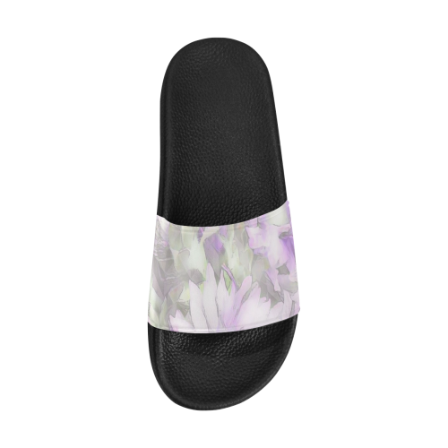 Romantic pastel floral,lilac by JamColors Women's Slide Sandals (Model 057)