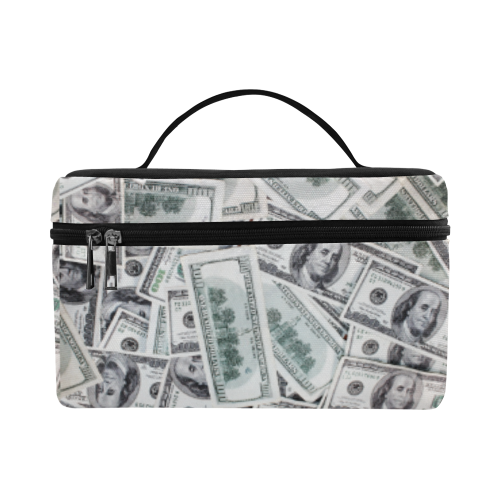 Cash Money / Hundred Dollar Bills Cosmetic Bag/Large (Model 1658)