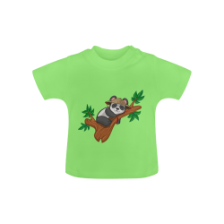Safari Panda Green Baby Classic T-Shirt (Model T30)