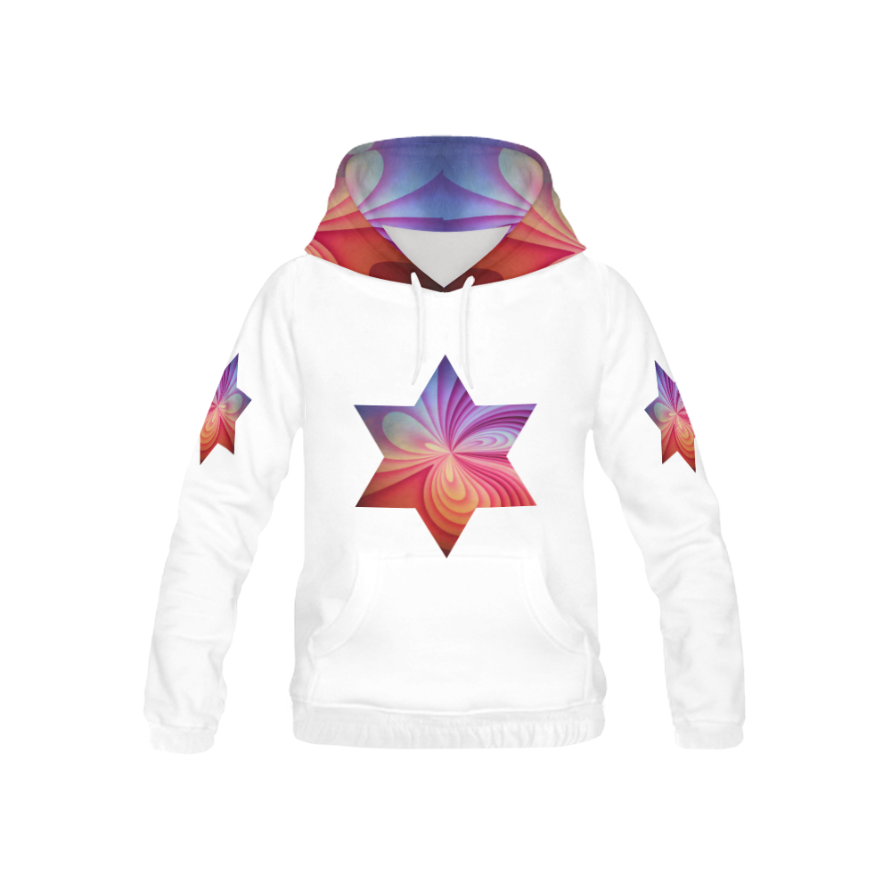 Kaleidoscope Stars All Over Print Hoodie for Kid (USA Size) (Model H13)