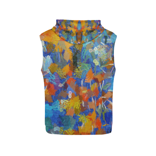 Colorful paint strokes All Over Print Sleeveless Hoodie for Men (Model H15)