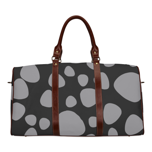 Black Leopard Skin Waterproof Travel Bag/Small (Model 1639)