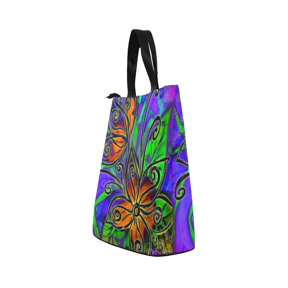 batik floral lunch bag Nylon Lunch Tote Bag (Model 1670)