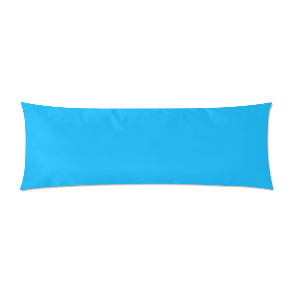 Neon Sky Blue Custom Zippered Pillow Case 21"x60"(Two Sides)