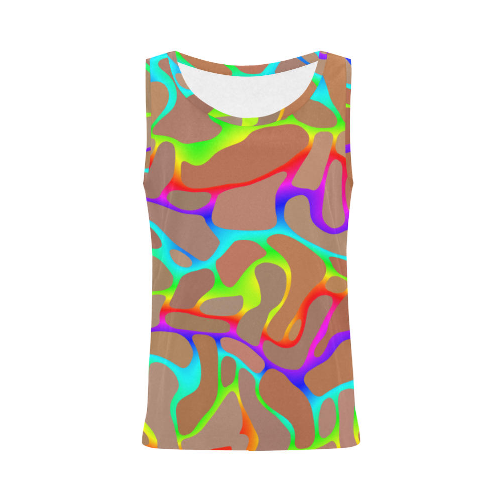 Colorful wavy shapes All Over Print Tank Top for Women (Model T43)