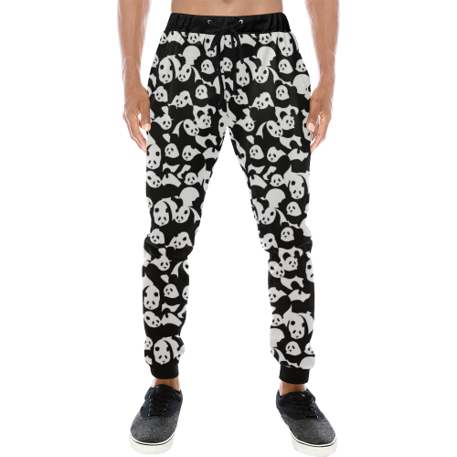 Panda Pattern Men's All Over Print Sweatpants (Model L11)